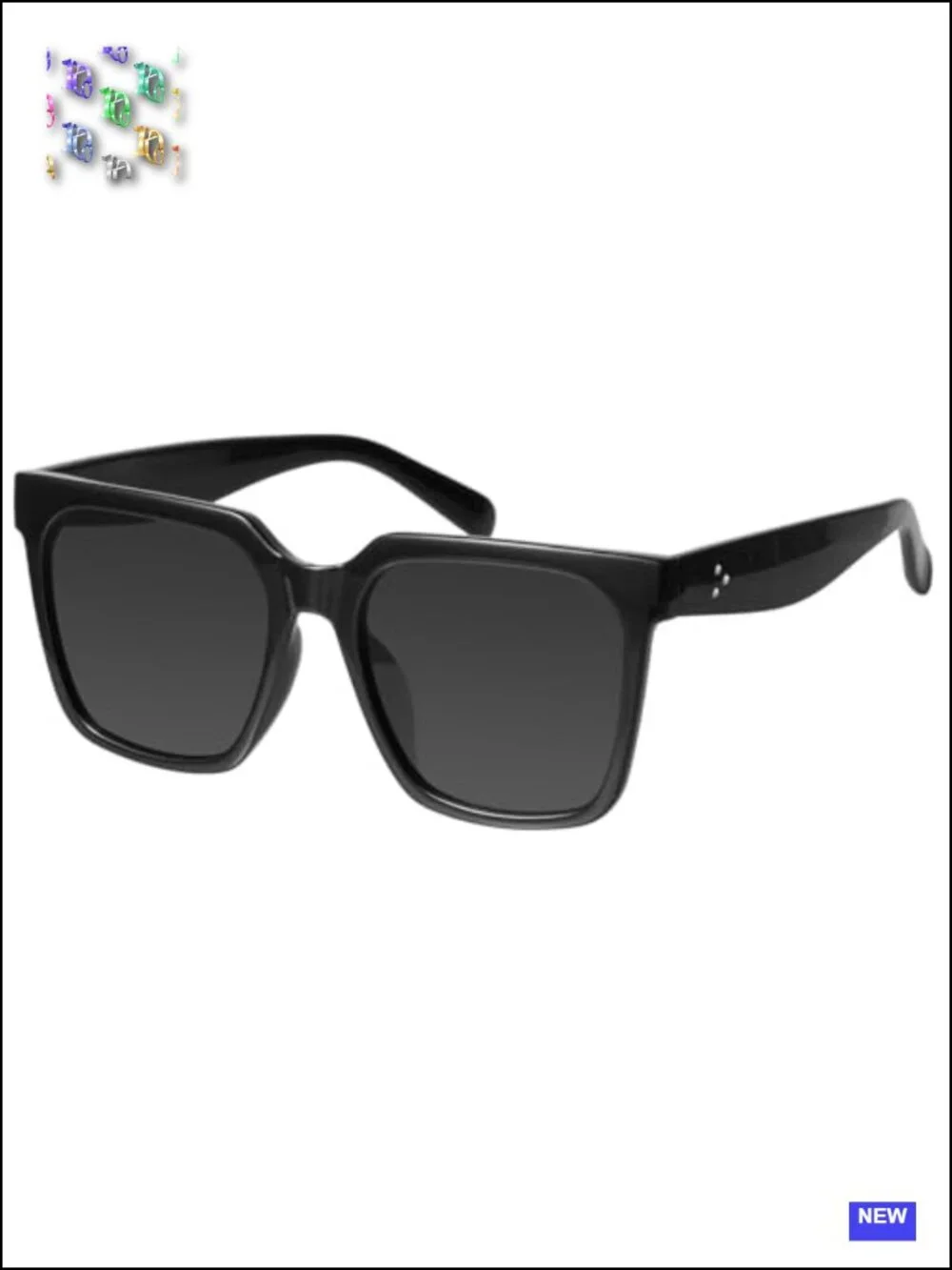 Oversized Square Sunglasses for Women UV400 Protection Trendy Metal Accents